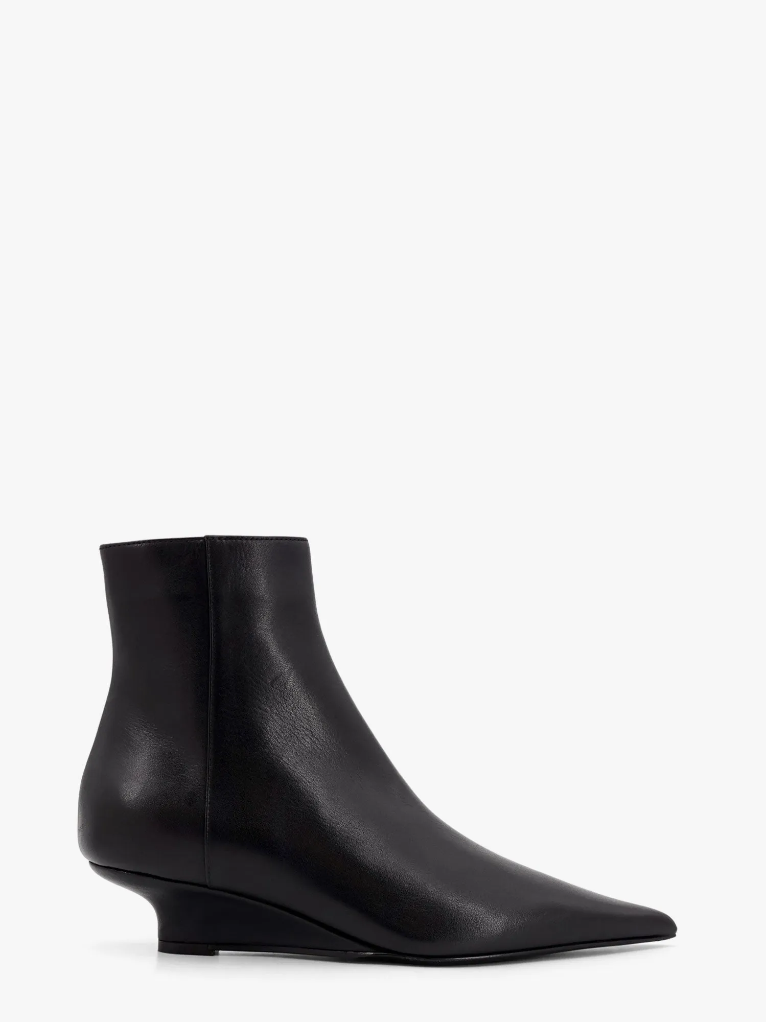 Toteme Leather Ankle Boots With Wedge Heel