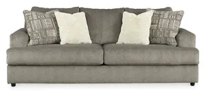 Transitional 2 Seater Herringbone Sofa in Ash