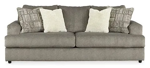 Transitional 2 Seater Herringbone Sofa in Ash