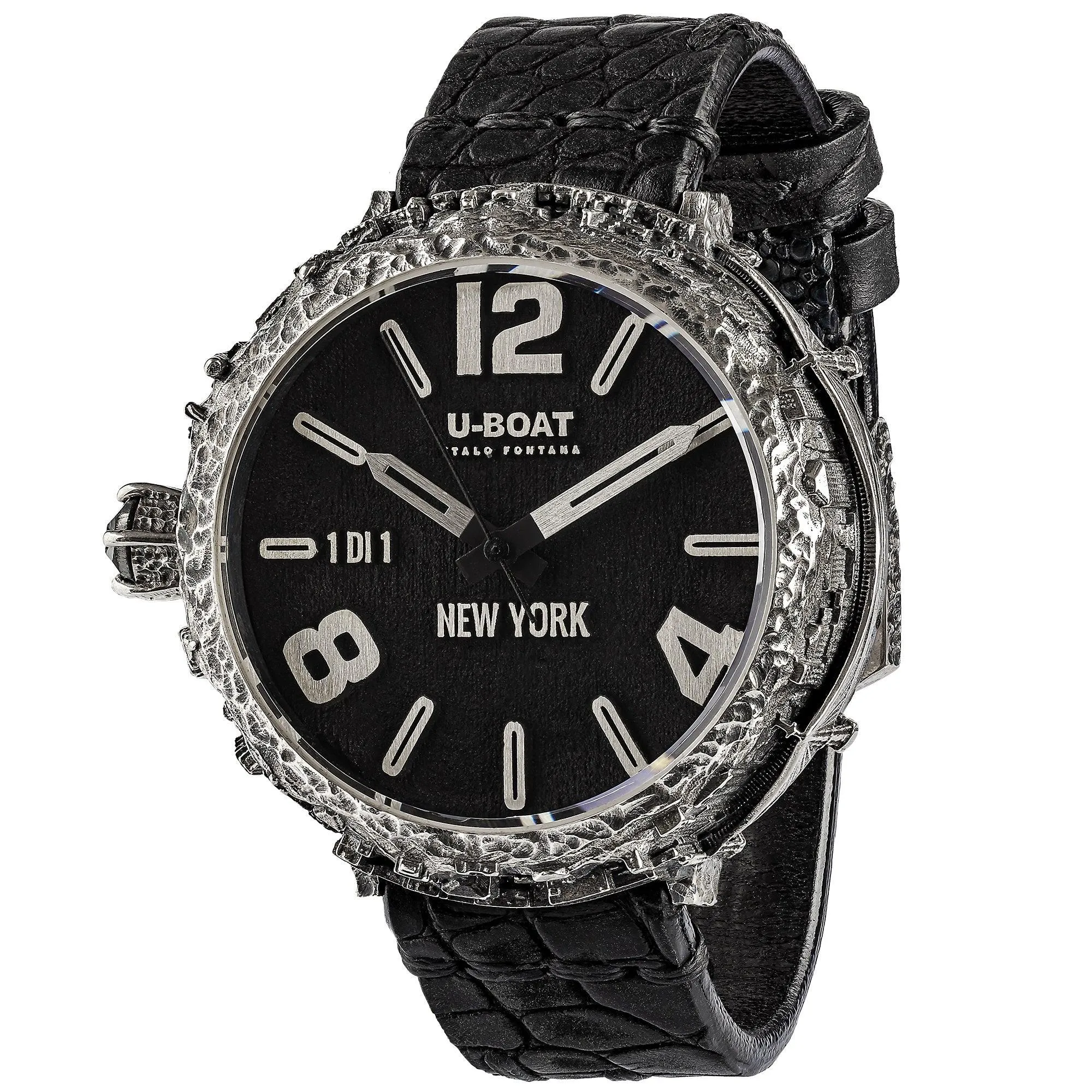 U-Boat New York clock 925 Diamond 45mm Automatic Black Silver 925 New York 925