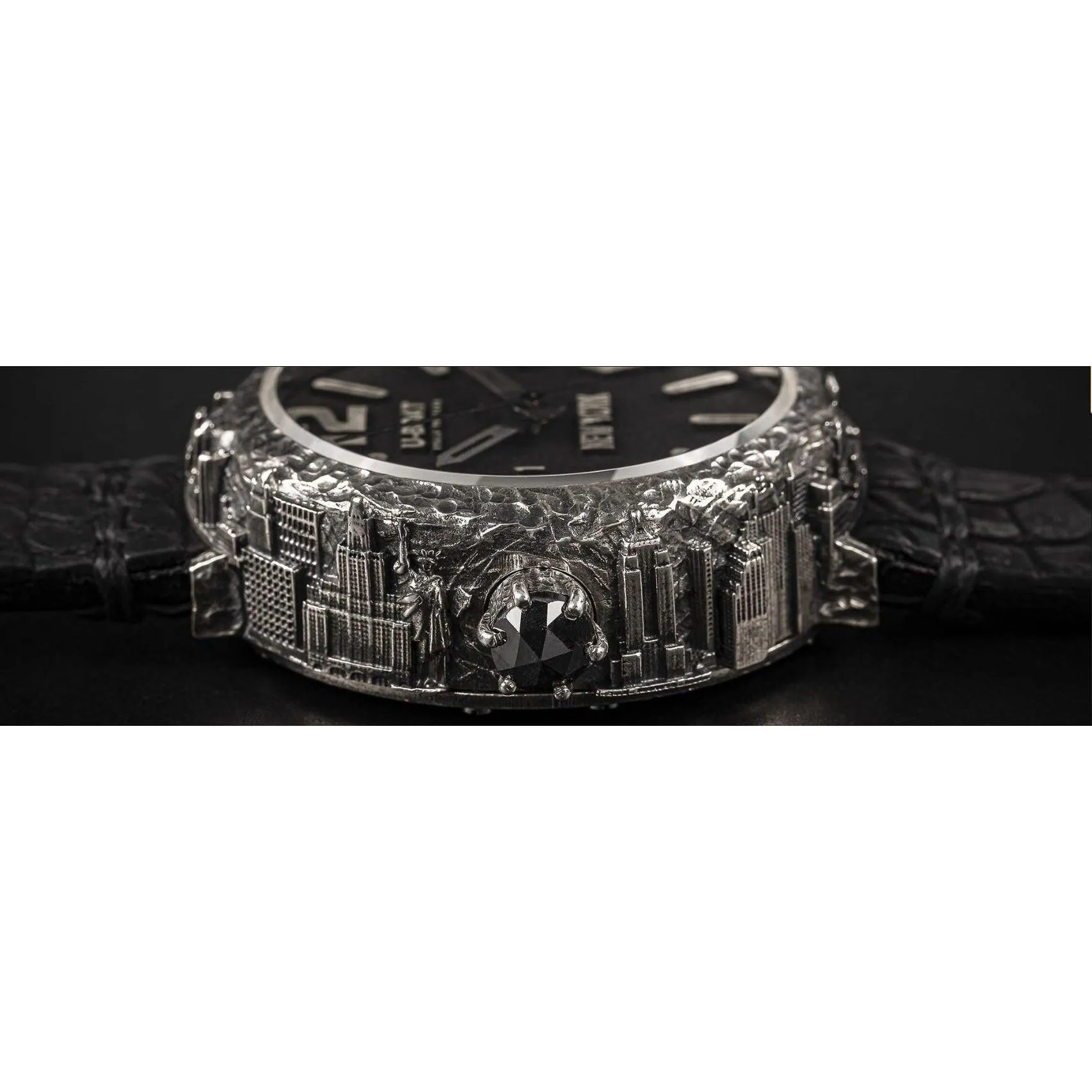 U-Boat New York clock 925 Diamond 45mm Automatic Black Silver 925 New York 925