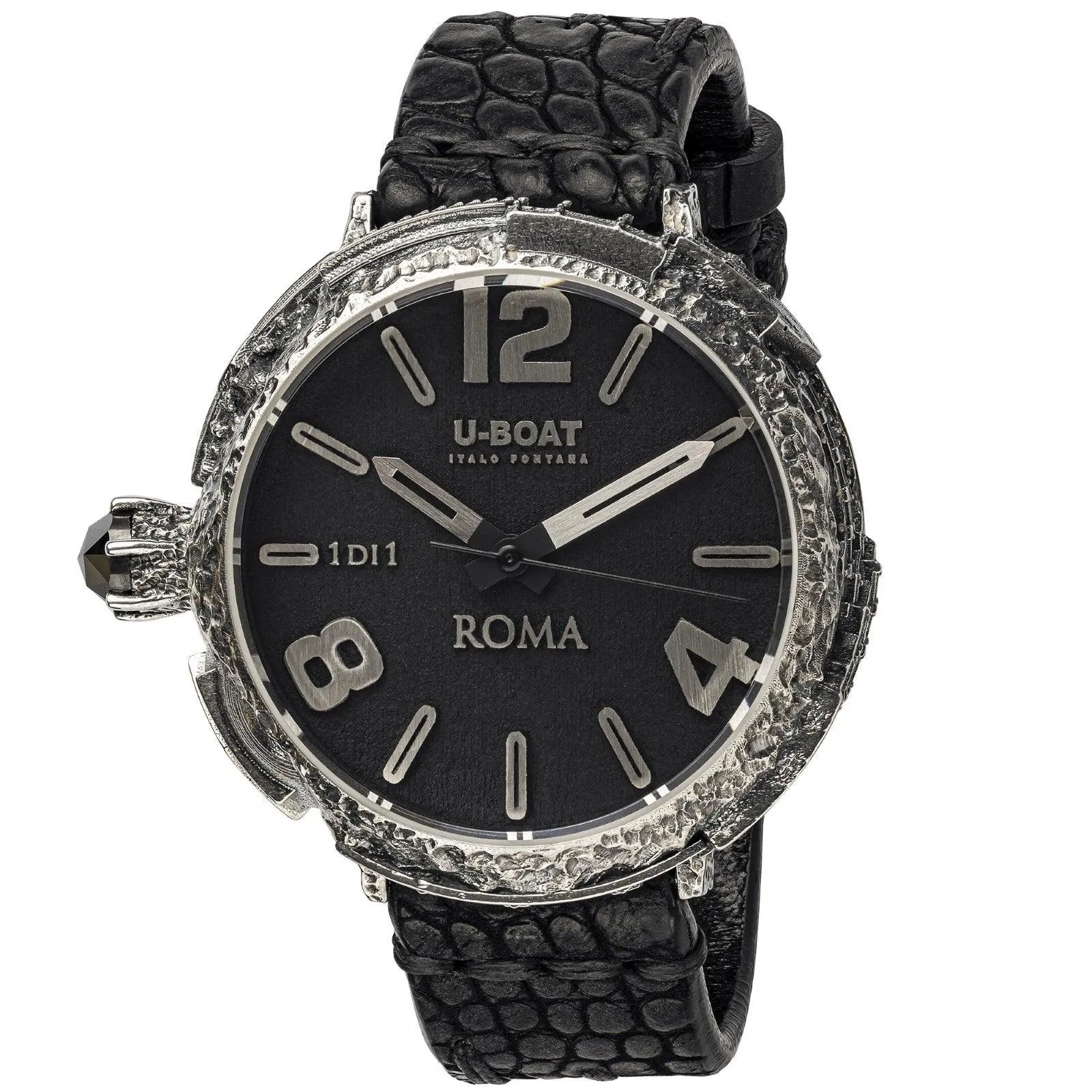U-Boat Roma Special Edition 45mm Black Automatic Silver 925 Diamond RM925QR