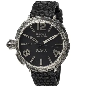 U-Boat Roma Special Edition 45mm Black Automatic Silver 925 Diamond RM925QR