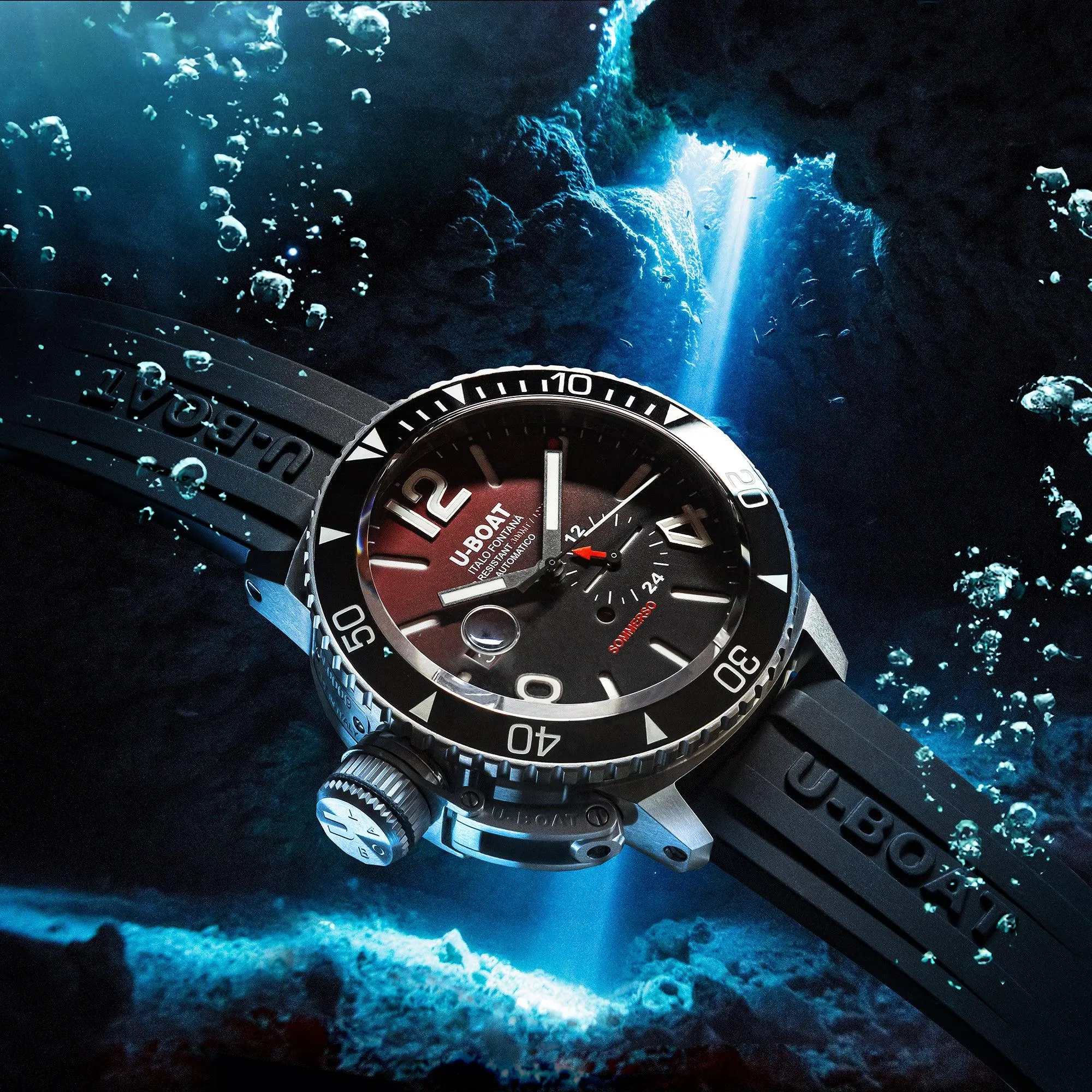 U-Boat Summerso Ceramic Bordeaux/Mt 46mm Bordeaux Automatic Steel 9521