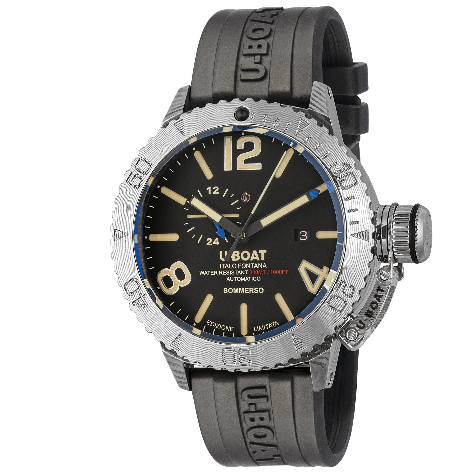 U-Boat Summerso Damascus Right watch 46mm Black Automatic Steel 9988