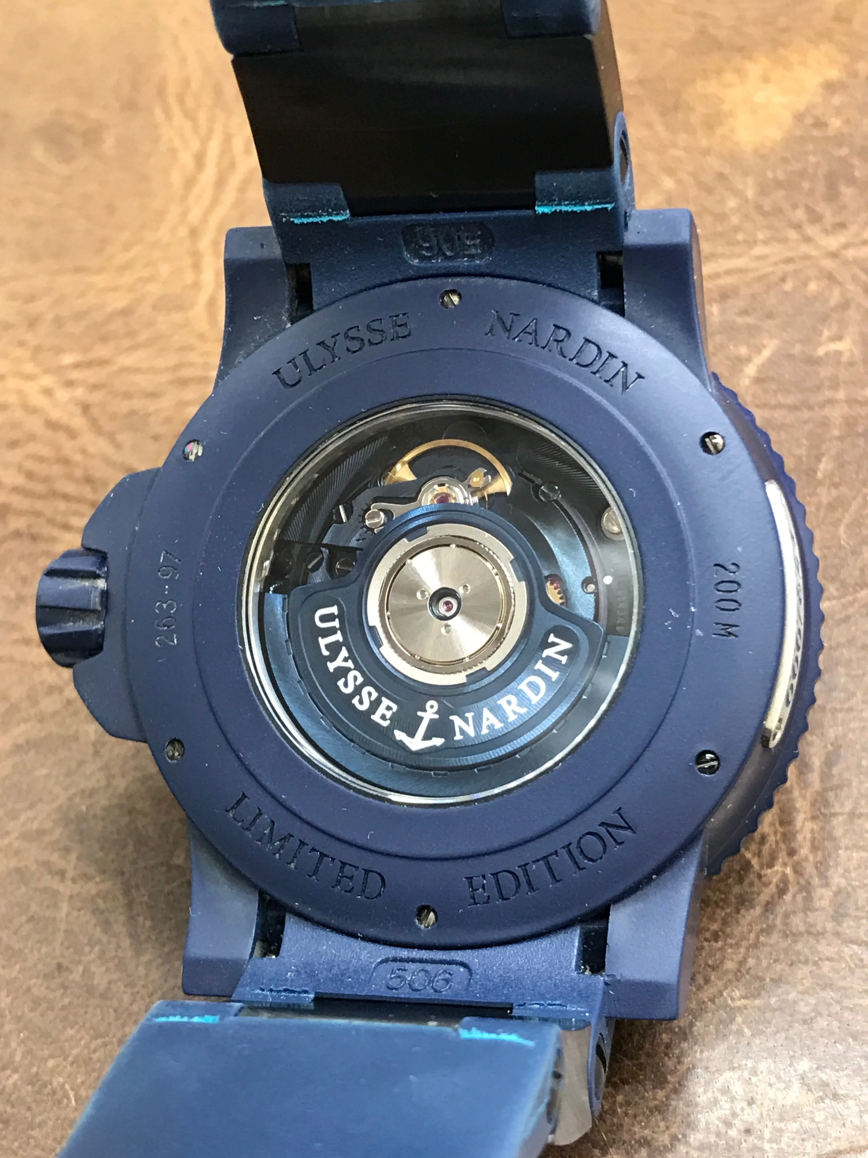 Ulysse Nardin Maxi Marine Diver Blue Sea  263-97LE-3C Black Dial Automatic Men's Watch