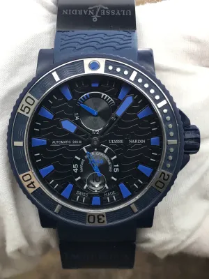 Ulysse Nardin Maxi Marine Diver Blue Sea  263-97LE-3C Black Dial Automatic Men's Watch