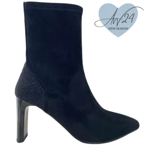 Una Healy Sparkly Back Sock Boots - Black