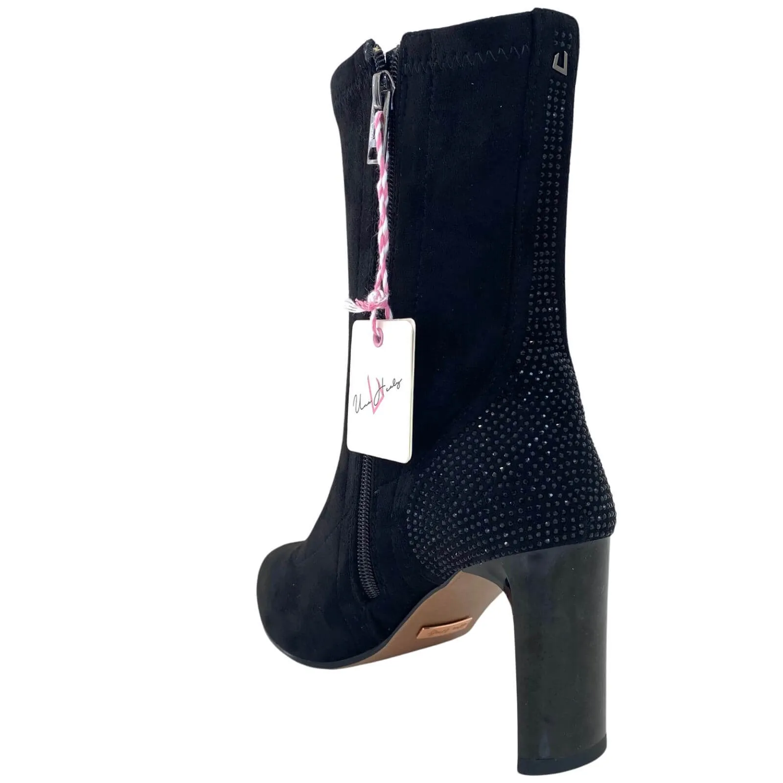 Una Healy Sparkly Back Sock Boots - Black