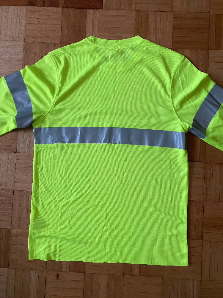 Unisex STYLE VIS mesh long sleeve with reflective S SAMPLE RAW HEM AND SLEEVE HEMS