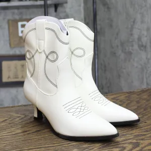Universal Thread Jenson Western Cowboy Boots Memory Foam Insole Off White 6.5M