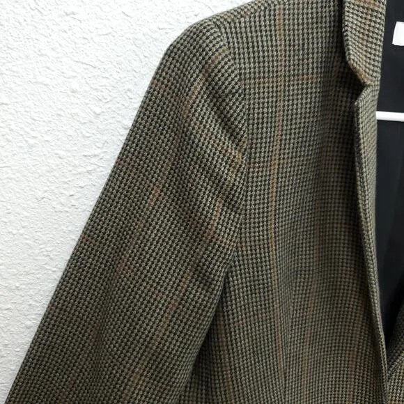 UNTUCKIT Women’s Wool Harper Heritage Print One Button Houndstooth Plaid Blazer