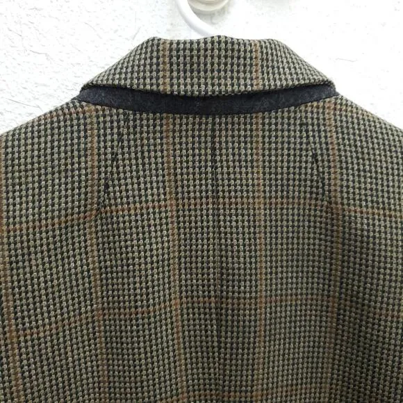 UNTUCKIT Women’s Wool Harper Heritage Print One Button Houndstooth Plaid Blazer