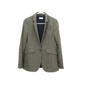 UNTUCKIT Women’s Wool Harper Heritage Print One Button Houndstooth Plaid Blazer