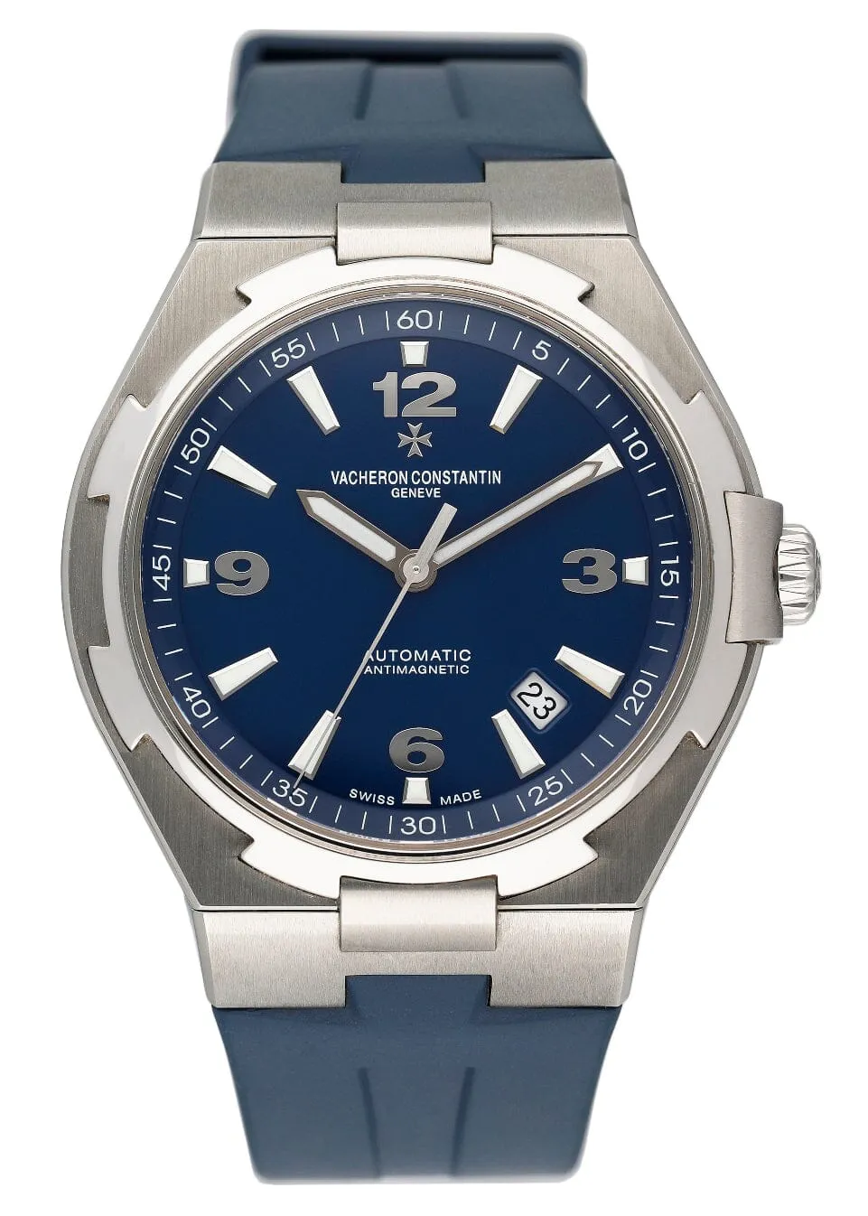 Vacheron Constantin Overseas 47040 Blue Dial Mens Watch With Papers