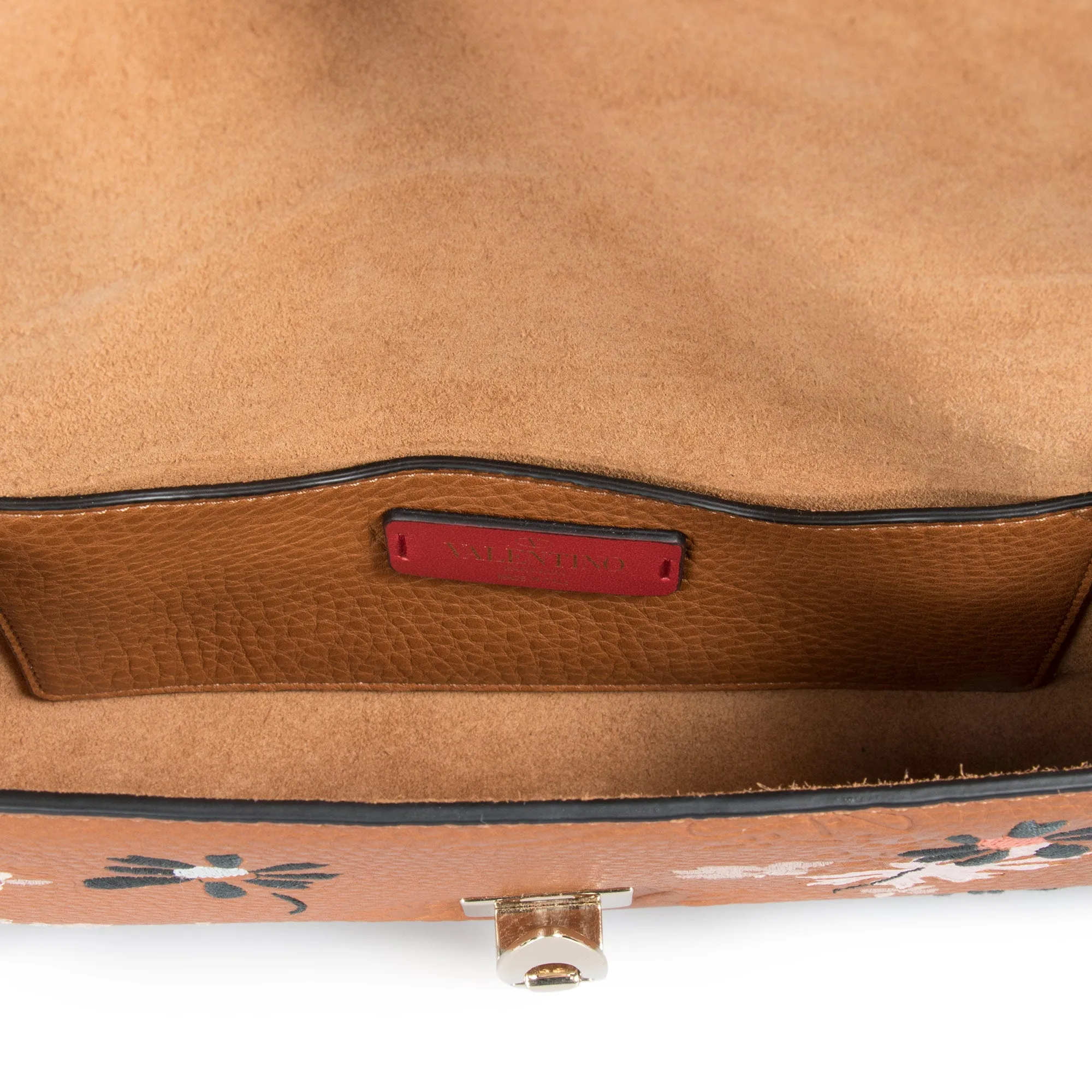 Valentino Demilune Clutch Purse in Brown