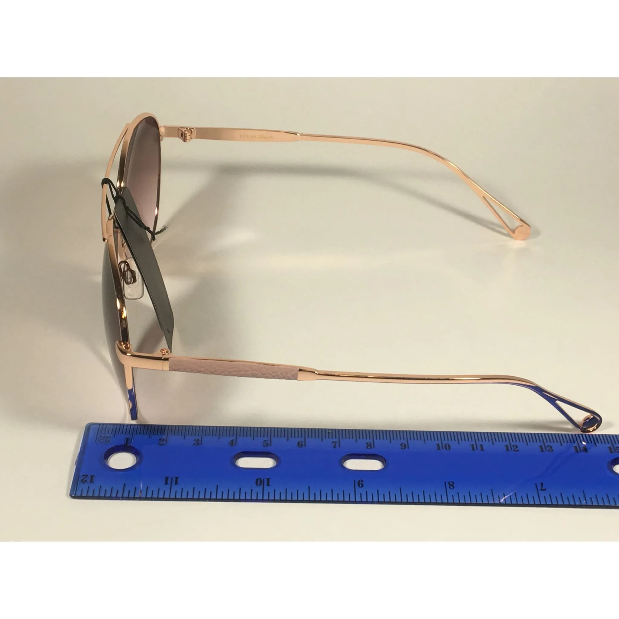 Versace 19V69 Italia RGD PIPPA Aviator Pilot Sunglasses Rose Gold Metal Brown Gradient Lens