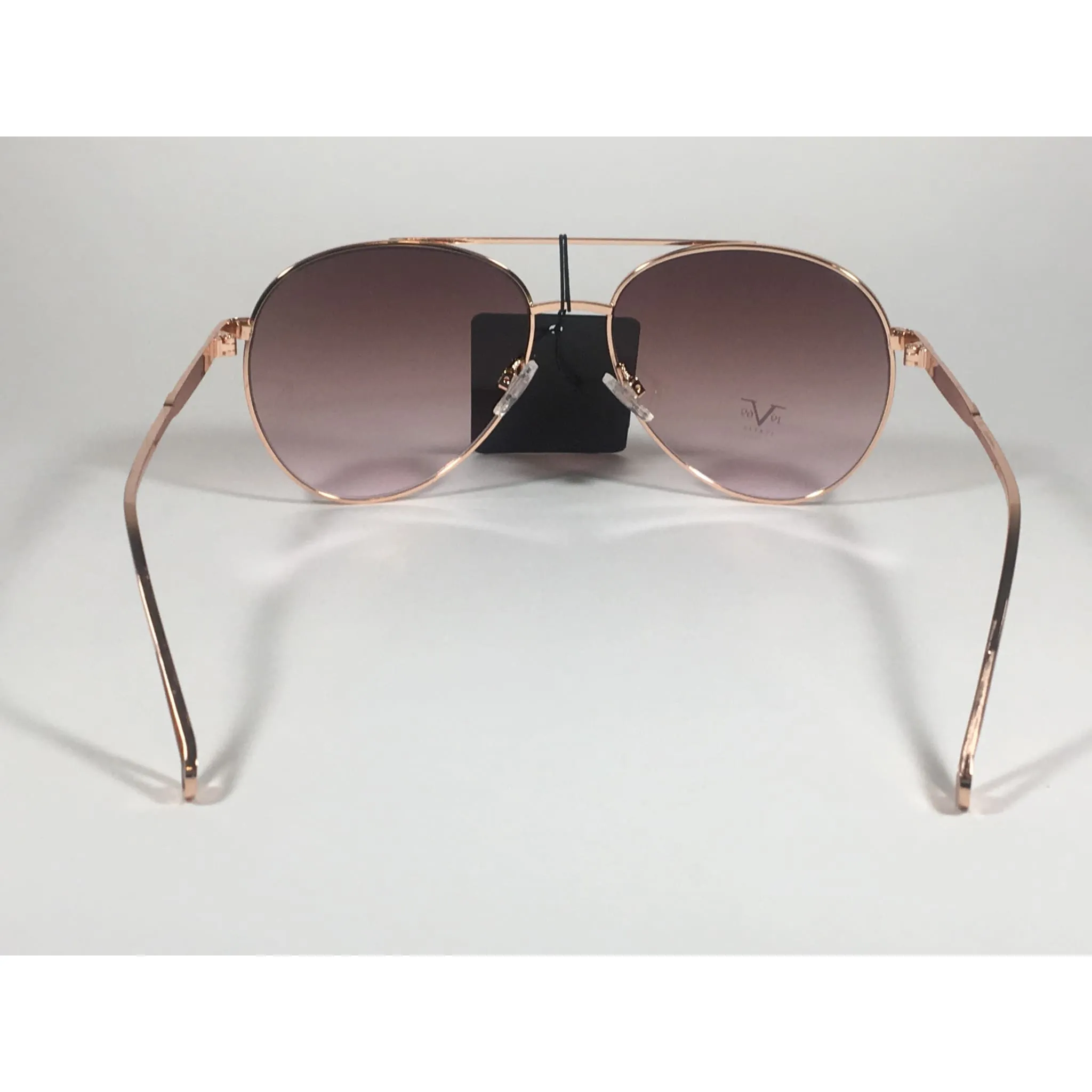 Versace 19V69 Italia RGD PIPPA Aviator Pilot Sunglasses Rose Gold Metal Brown Gradient Lens
