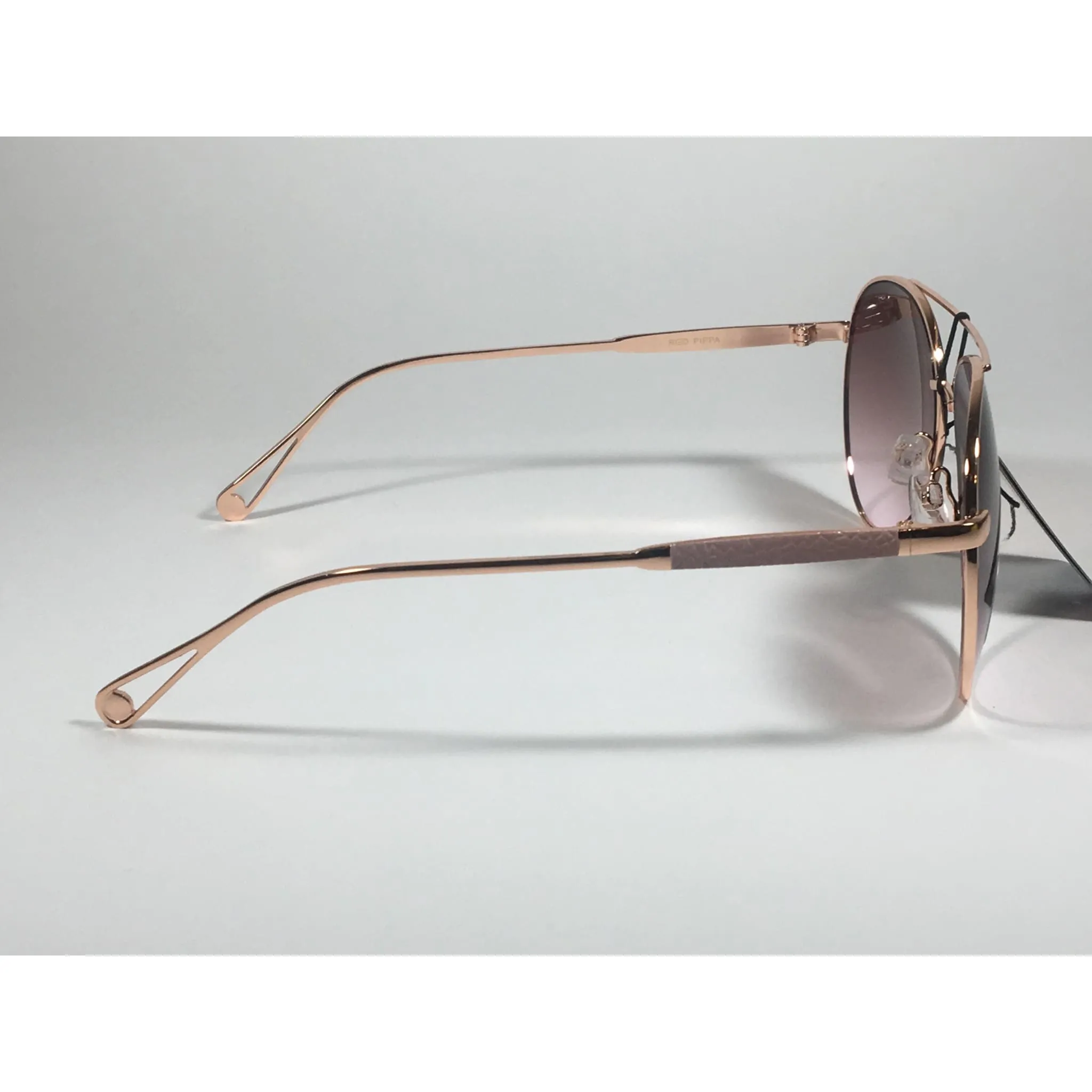 Versace 19V69 Italia RGD PIPPA Aviator Pilot Sunglasses Rose Gold Metal Brown Gradient Lens