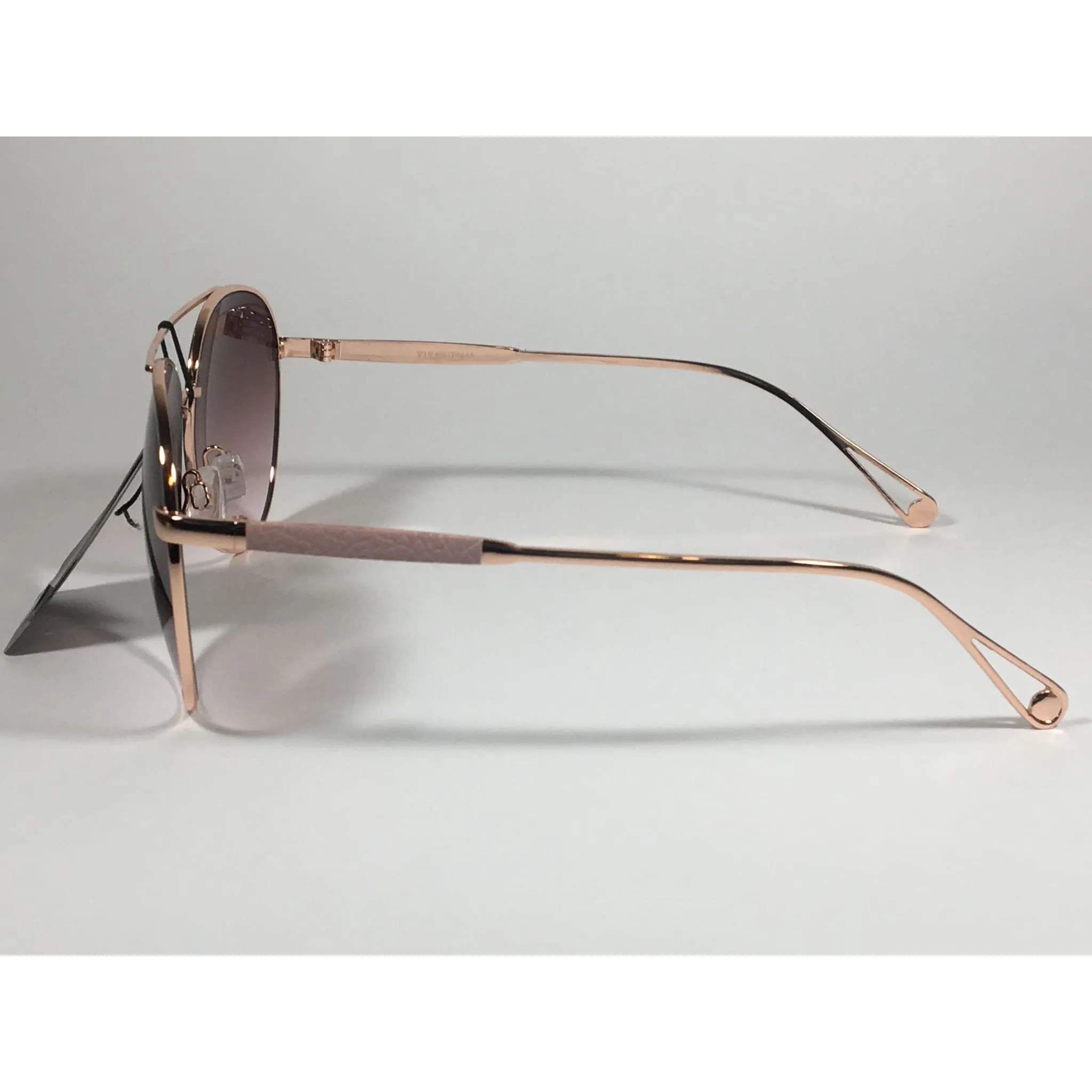 Versace 19V69 Italia RGD PIPPA Aviator Pilot Sunglasses Rose Gold Metal Brown Gradient Lens
