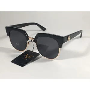 Versace 19V69 Italia Valentina Club Sunglasses Black Gold Horn Rim With Gray Lens