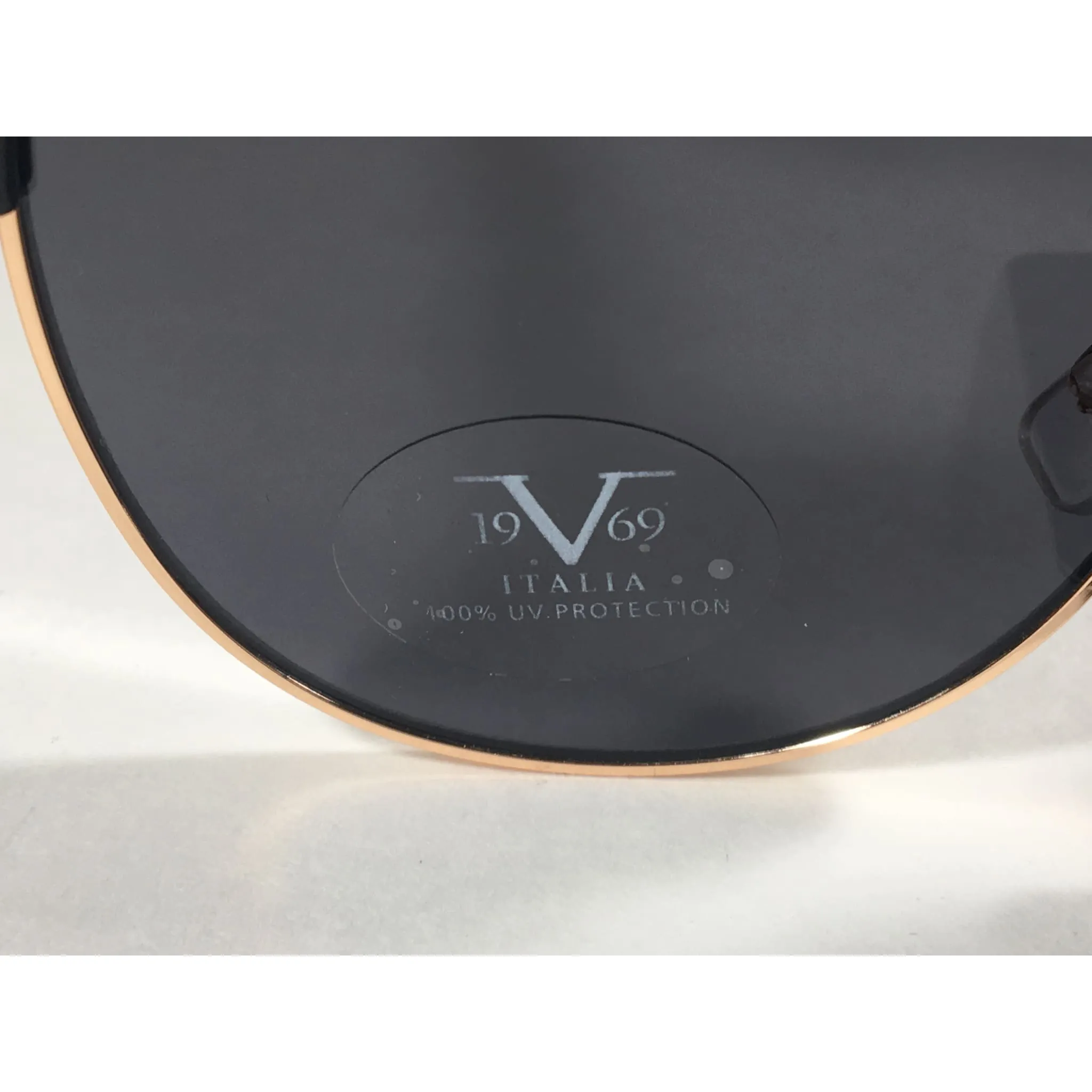 Versace 19V69 Italia Valentina Club Sunglasses Black Gold Horn Rim With Gray Lens