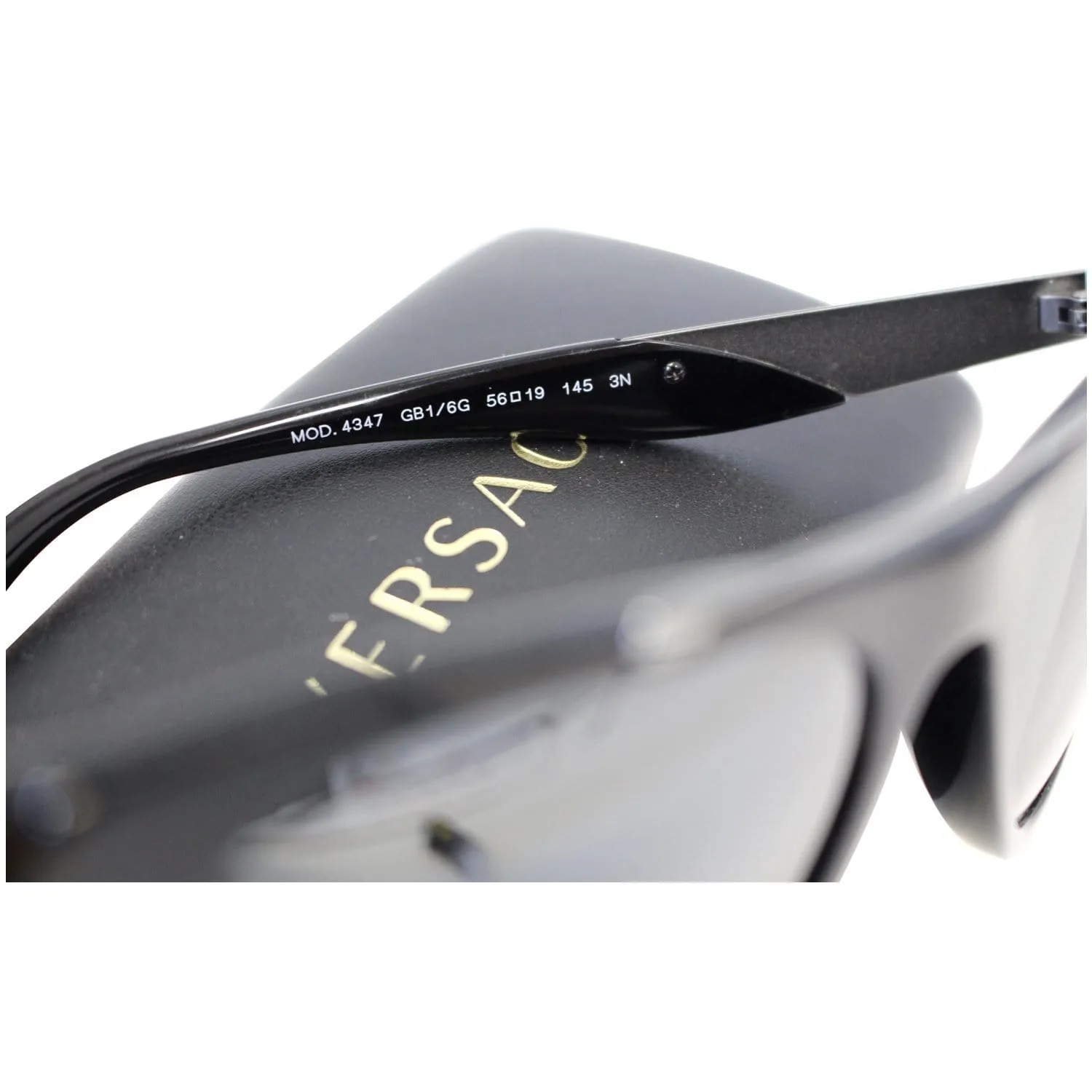 Versace Black Gold Women's Sunglasses 4347