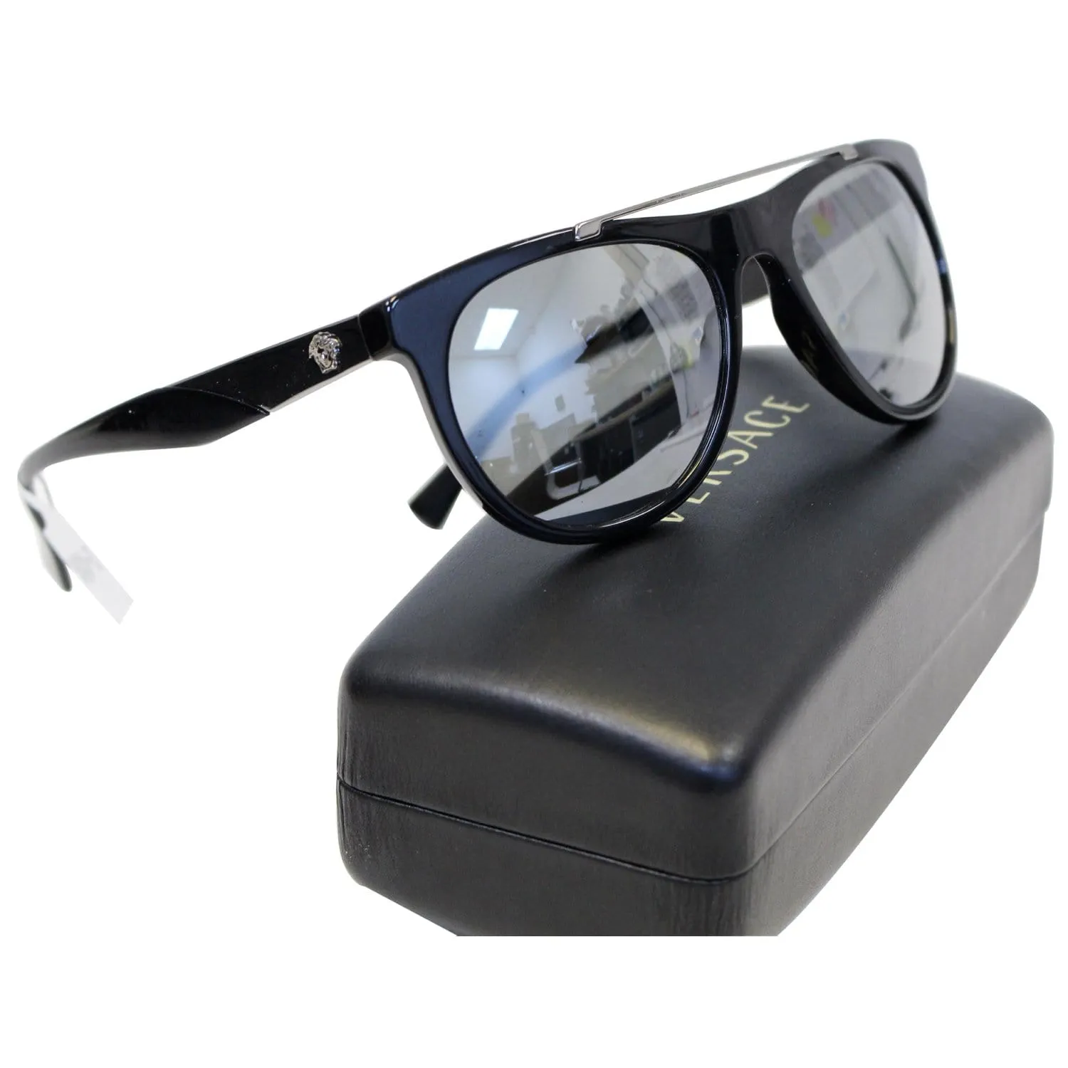 Versace Black Gold Women's Sunglasses 4347