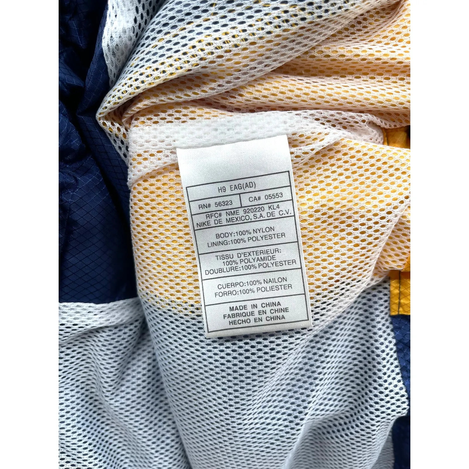 Vintage 1990's Nike Two-Tone Nylon Mesh Windbreaker Full Zip Jacket