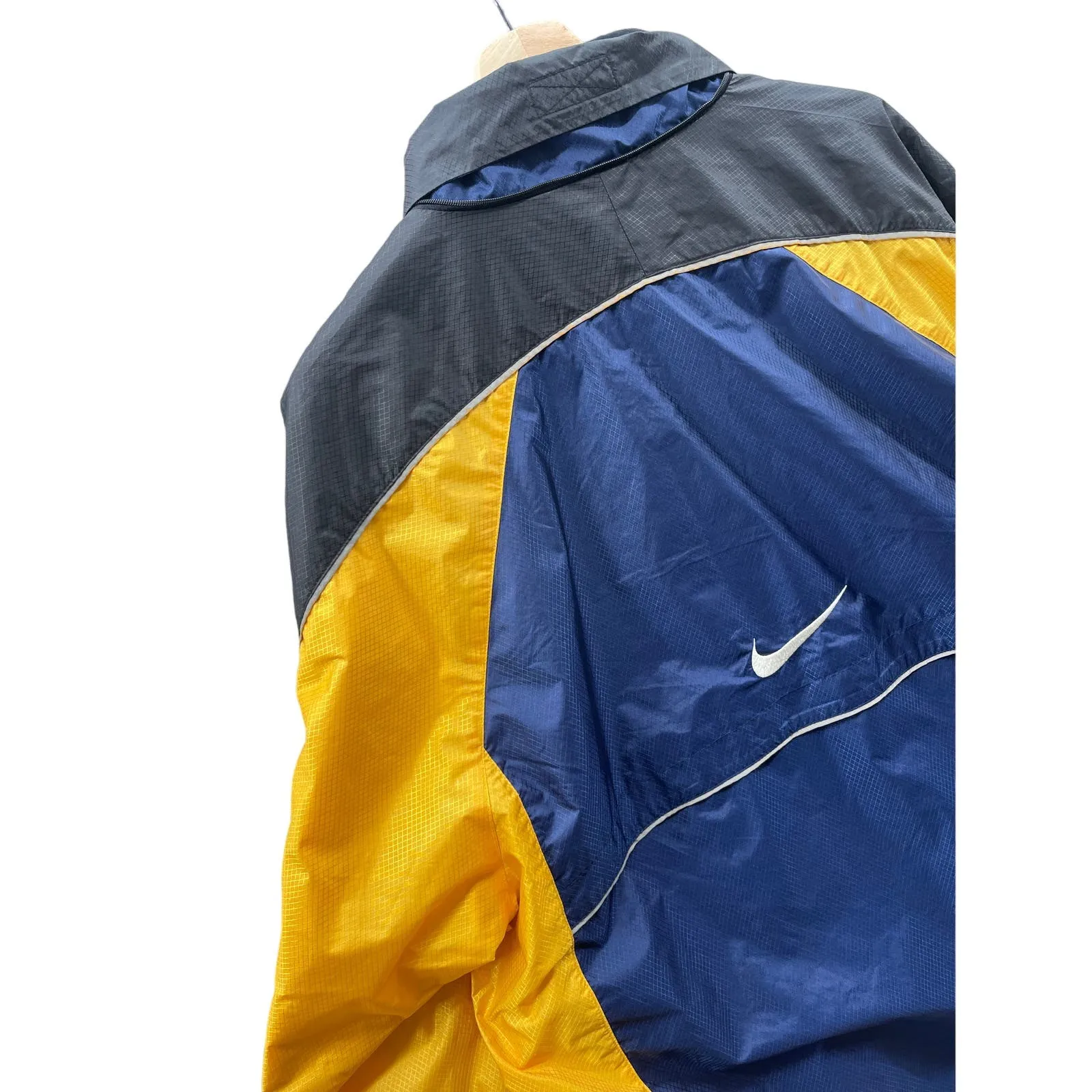 Vintage 1990's Nike Two-Tone Nylon Mesh Windbreaker Full Zip Jacket