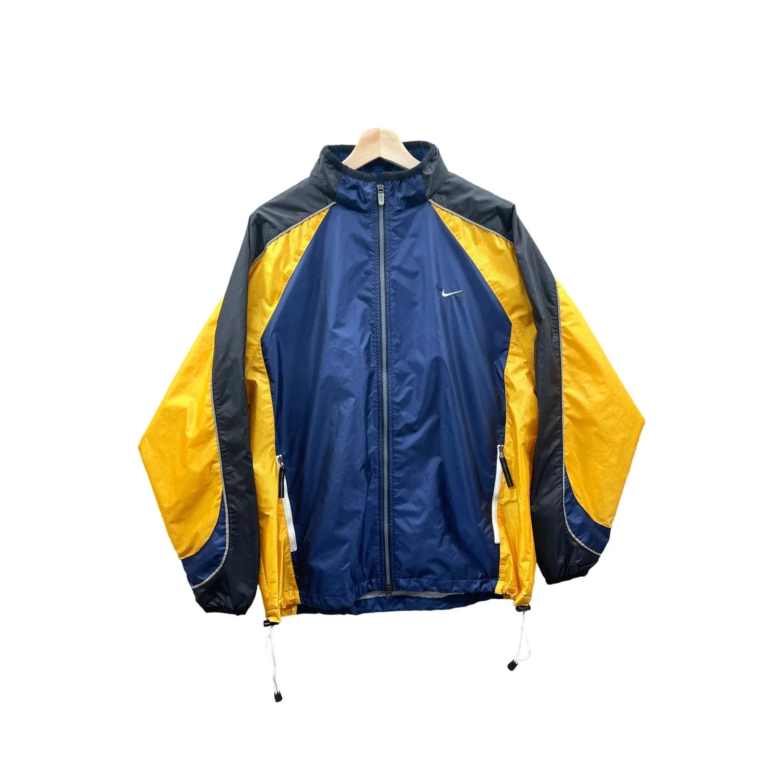 Vintage 1990's Nike Two-Tone Nylon Mesh Windbreaker Full Zip Jacket