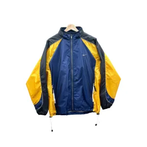 Vintage 1990's Nike Two-Tone Nylon Mesh Windbreaker Full Zip Jacket