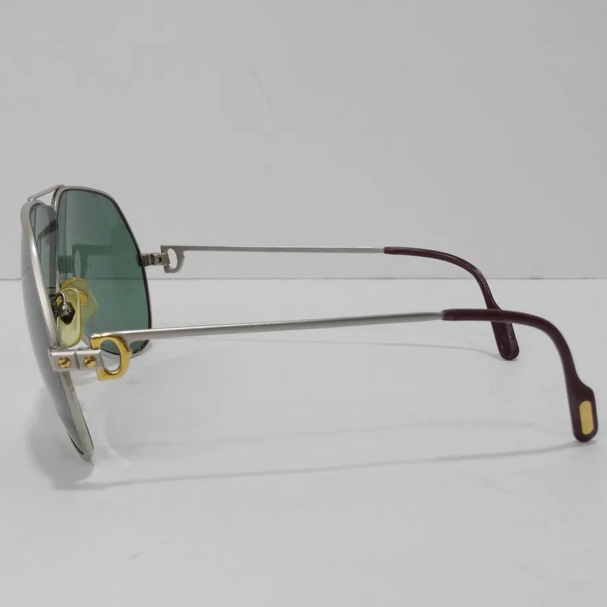 Vintage Cartier Santos Screws Titanium Romance Sunglasses circa 1980s