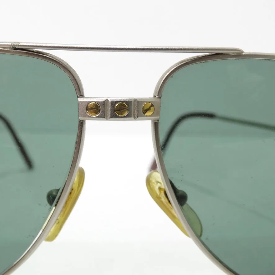 Vintage Cartier Santos Screws Titanium Romance Sunglasses circa 1980s