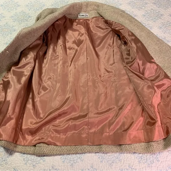 Vintage Herman Kay Petite Wool Blend Lined Coat Made in USA #H001