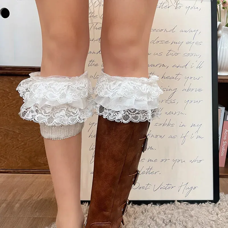 Vintage Y2K Winter Lace Boots Socks