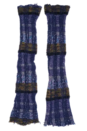 VITELLI PURPLE PLAID LEG WARMERS