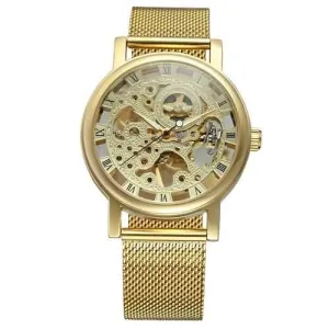 W036 Skeleton Transparent Hand Wind Mechanical Watches