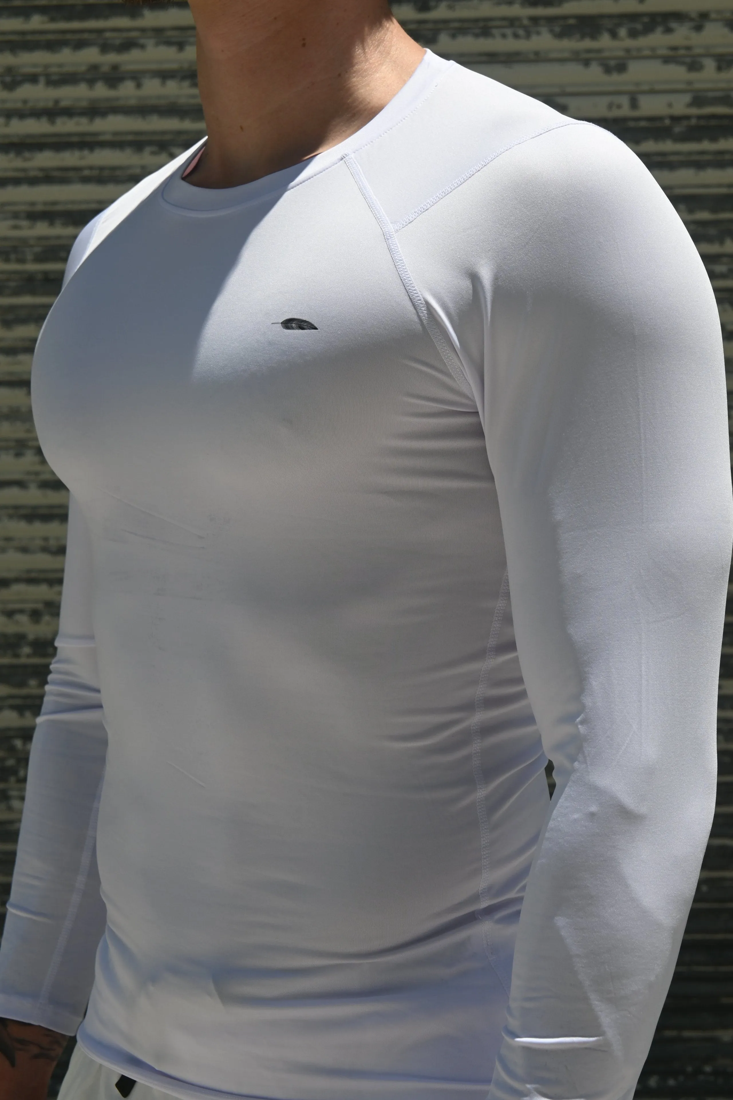 White, Lightweight, Athletic, Long Sleeve