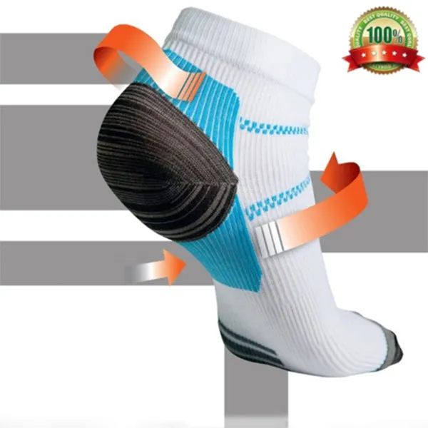 White-Turquoise 6 Pairs Low-Cut Compression Socks 6 pairs（Buy 5 get 1 free）
