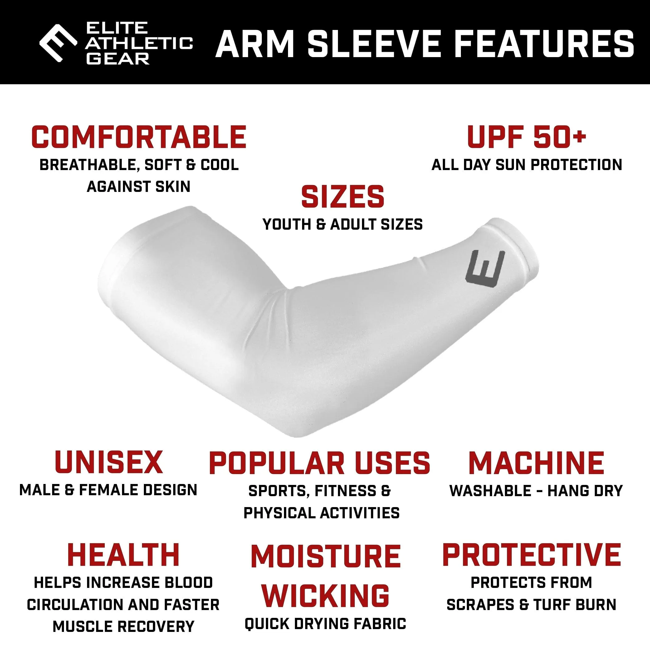 Wicked White Arm Sleeve | Elite Athletic Gear
