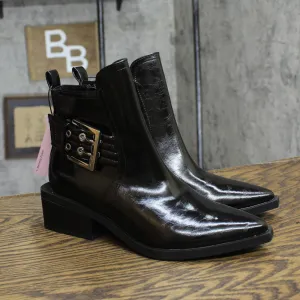 Wild Fable Womens Giovanna Buckle Western Ankle Boots 90887041 Black 7M