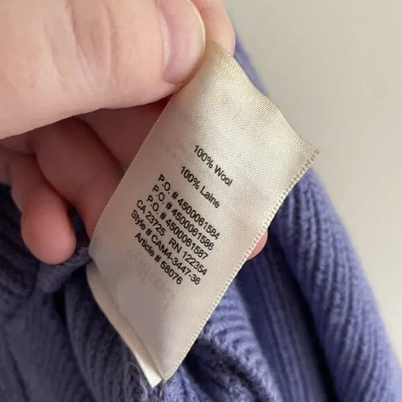 Wilfred Women S Periwinkle Italian Wool Side Slits Tunic Palmier Sweater Tank