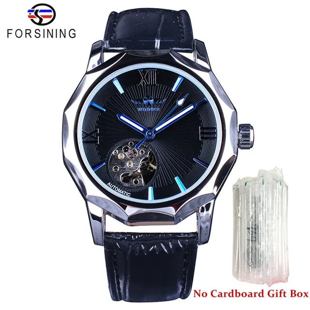 Winner Blue Ocean- Transparent Skeleton Dial