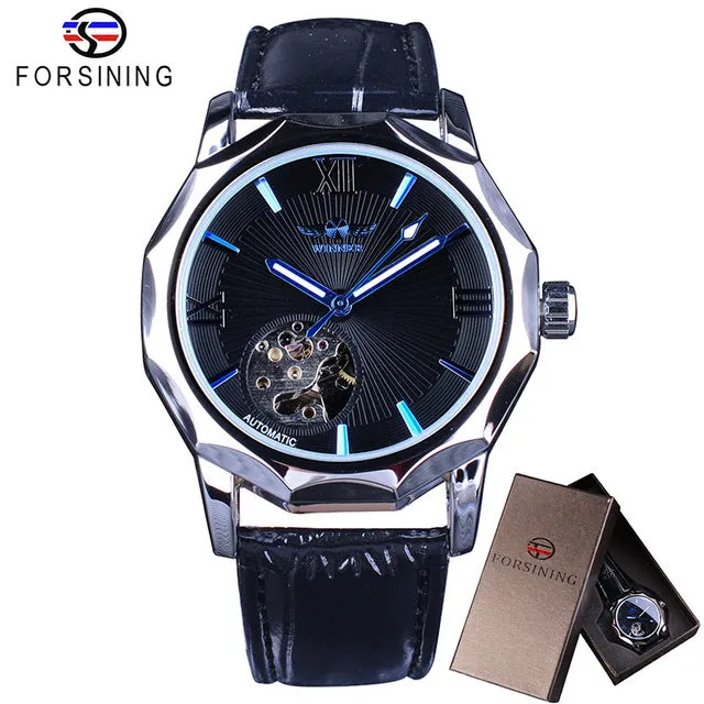Winner Blue Ocean- Transparent Skeleton Dial