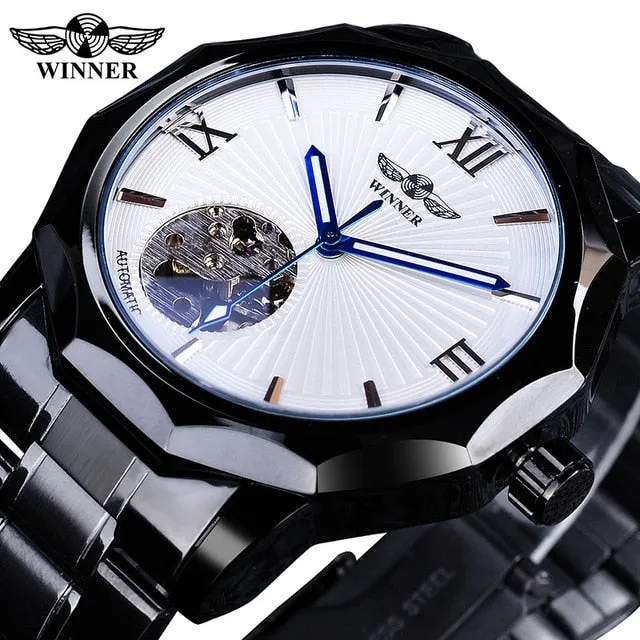 Winner Blue Ocean- Transparent Skeleton Dial