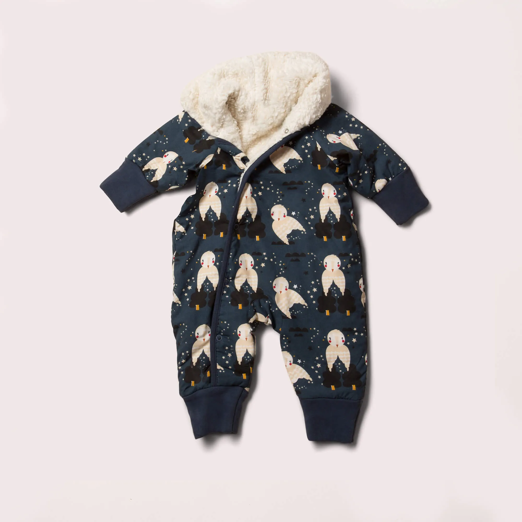 Winter Owls Sherpa Lined Snowsuit
