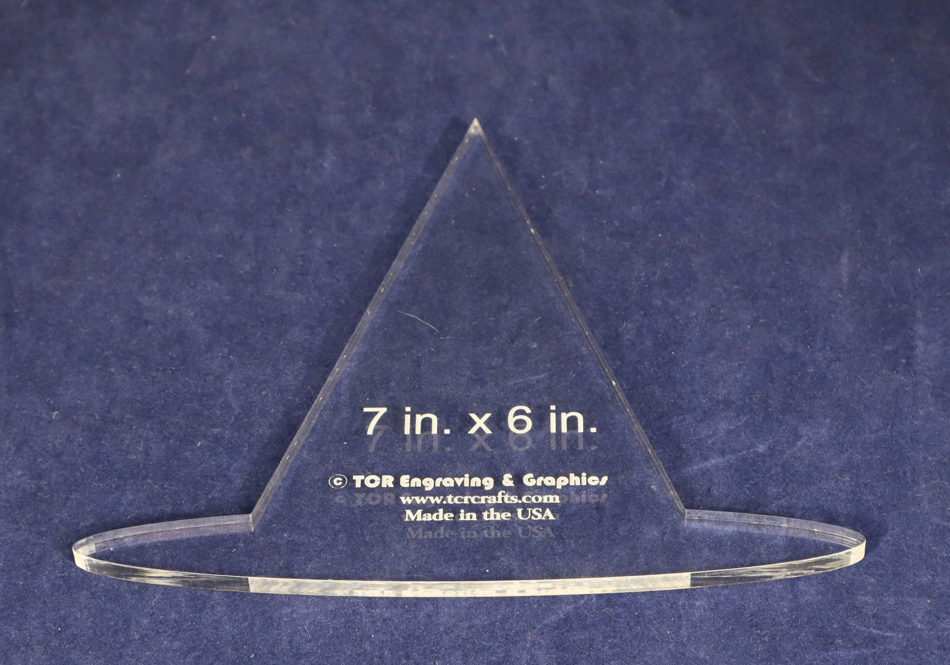 Witch Hat Quilting Template Set 1/8 Thick - Acrylic - Long Arm / Hand