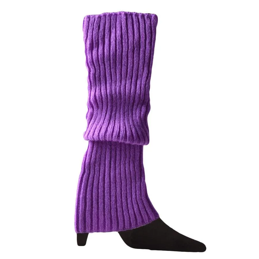 Women 80s Fluorescent Neon Colored Knit Leg Warmers