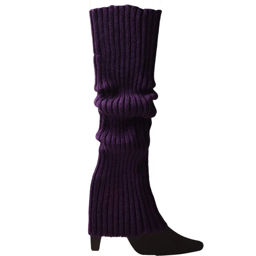 Women 80s Fluorescent Neon Colored Knit Leg Warmers